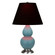 Small Double Gourd One Light Accent Lamp in Matte Steel Blue Glazed Ceramic w/Antique Silver (165|MOB52K)