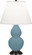 Small Double Gourd One Light Accent Lamp in Matte Steel Blue Glazed Ceramic w/Deep Patina Bronze (165|MOB51)
