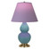 Small Double Gourd One Light Accent Lamp in Matte Steel Blue Glazed Ceramic w/Antique Natural Brass (165|MOB50L)