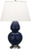 Double Gourd One Light Table Lamp in Matte Midnight Blue Glazed Ceramic w/Antique Silvered (165|MMB59)