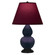 Double Gourd One Light Table Lamp in Matte Midnight Blue Glazed Ceramic w/Deep Patina Bronze (165|MMB57P)