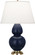 Double Gourd One Light Table Lamp in Matte Midnight Blue Glazed Ceramic w/Antique Brassed (165|MMB55)