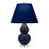 Small Double Gourd One Light Accent Lamp in Matte Midnight Blue Glazed Ceramic w/Lucite (165|MMB53N)