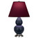 Small Double Gourd One Light Accent Lamp in Matte Midnight Blue Glazed Ceramic w/Antique Silver (165|MMB52P)
