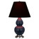 Small Double Gourd One Light Accent Lamp in Matte Midnight Blue Glazed Ceramic w/Antique Silver (165|MMB52K)