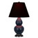Small Double Gourd One Light Accent Lamp in Matte Midnight Blue Glazed Ceramic w/Deep Patina Bronze (165|MMB51K)