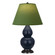 Small Double Gourd One Light Accent Lamp in Matte Midnight Blue Glazed Ceramic w/Deep Patina Bronze (165|MMB51G)