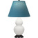 Small Double Gourd One Light Accent Lamp in Matte Lily Glazed Ceramic w/Deep Patina Bronze (165|MLY51B)