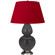 Double Gourd One Light Table Lamp in Matte Ash Glazed Ceramic w/Antique Silver (165|MCR59R)