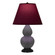Double Gourd One Light Table Lamp in Matte Ash Glazed Ceramic w/Deep Patina Bronze (165|MCR57P)