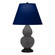 Double Gourd One Light Table Lamp in Matte Ash Glazed Ceramic w/Deep Patina Bronze (165|MCR57N)