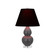 Small Double Gourd One Light Accent Lamp in Matte Ash Glazed Ceramic w/Lucite (165|MCR53K)