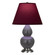 Small Double Gourd One Light Accent Lamp in Matte Ash Glazed Ceramic w/Antique Silver (165|MCR52P)