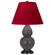 Small Double Gourd One Light Accent Lamp in Matte Ash Glazed Ceramic w/Deep Patina Bronze (165|MCR51R)