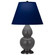 Small Double Gourd One Light Accent Lamp in Matte Ash Glazed Ceramic w/Deep Patina Bronze (165|MCR51N)