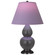 Small Double Gourd One Light Accent Lamp in Matte Ash Glazed Ceramic w/Deep Patina Bronze (165|MCR51L)