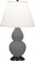 Small Double Gourd One Light Accent Lamp in Matte Ash Glazed Ceramic w/Deep Patina Bronzeed (165|MCR51)