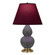 Small Double Gourd One Light Accent Lamp in Matte Ash Glazed Ceramic w/Antique Natural Brass (165|MCR50P)