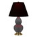 Small Double Gourd One Light Accent Lamp in Matte Ash Glazed Ceramic w/Antique Natural Brass (165|MCR50K)