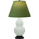 Small Double Gourd One Light Accent Lamp in Matte Celadon Glazed Ceramic w/Deep Patina Bronze (165|MCL51G)
