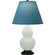 Small Double Gourd One Light Accent Lamp in Matte Celadon Glazed Ceramic w/Deep Patina Bronze (165|MCL51B)