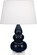 Small Triple Gourd One Light Accent Lamp in Midnight Blue Glazed Ceramic w/Lucite (165|MB33X)