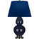 Double Gourd One Light Table Lamp in Midnight Blue Glazed Ceramic w/Antique Silver (165|MB22N)