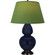 Double Gourd One Light Table Lamp in Midnight Blue Glazed Ceramic w/Deep Patina Bronze (165|MB21G)