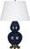 Double Gourd One Light Table Lamp in Midnight Blue Glazed Ceramic w/Antique Natural Brass (165|MB20X)