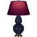 Double Gourd One Light Table Lamp in Midnight Blue Glazed Ceramic w/Antique Natural Brass (165|MB20P)
