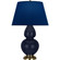 Double Gourd One Light Table Lamp in Midnight Blue Glazed Ceramic w/Antique Natural Brass (165|MB20N)