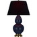 Double Gourd One Light Table Lamp in Midnight Blue Glazed Ceramic w/Antique Natural Brass (165|MB20K)