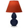 Small Double Gourd One Light Accent Lamp in Midnight Blue Glazed Ceramic w/Lucite (165|MB13T)