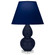 Small Double Gourd One Light Accent Lamp in Midnight Blue Glazed Ceramic w/Lucite (165|MB13N)