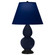 Small Double Gourd One Light Accent Lamp in Midnight Blue Glazed Ceramic w/Deep Patina Bronze (165|MB11N)