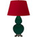 Double Gourd One Light Table Lamp in Jungle Glazed Ceramic w/Antique Silvered (165|JU22R)
