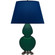 Double Gourd One Light Table Lamp in Jungle Glazed Ceramic w/Antique Silver (165|JU22N)