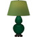 Double Gourd One Light Table Lamp in Jungle Glazed Ceramic w/Deep Patina Bronze (165|JU21G)