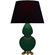 Double Gourd One Light Table Lamp in Jungle Glazed Ceramic w/Antique Natural Brass (165|JU20K)