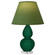 Small Double Gourd One Light Accent Lamp in Jungle Glazed Ceramic w/Lucite (165|JU13G)
