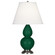 Small Double Gourd One Light Accent Lamp in Jungle Glazed Ceramic w/Antique Silver (165|JU12X)
