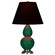 Small Double Gourd One Light Accent Lamp in Jungle Glazed Ceramic w/Antique Silver (165|JU12K)
