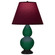 Small Double Gourd One Light Accent Lamp in Jungle Glazed Ceramic w/Deep Patina Bronze (165|JU11P)