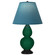 Small Double Gourd One Light Accent Lamp in Jungle Glazed Ceramic w/Deep Patina Bronze (165|JU11B)