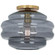 Horizon One Light Flushmount in Modern Brass w/ Smoke Gray Glass (165|GY64)