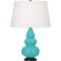 Small Triple Gourd One Light Accent Lamp in Egg Blue Glazed Ceramic w/Deep Patina Bronze (165|EB31X)