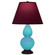 Small Double Gourd One Light Accent Lamp in Egg Blue Glazed Ceramic w/Deep Patina Bronze (165|EB11P)