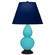 Small Double Gourd One Light Accent Lamp in Egg Blue Glazed Ceramic w/Deep Patina Bronze (165|EB11N)