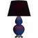 Double Gourd One Light Table Lamp in Cobalt Glazed Ceramic w/Antique Silver (165|CT22K)