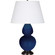 Double Gourd One Light Table Lamp in Cobalt Glazed Ceramic w/Deep Patina Bronze (165|CT21X)